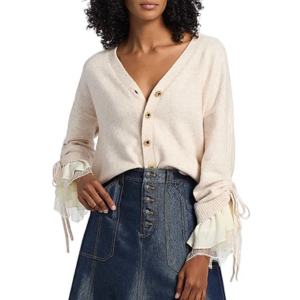 Cinq à Sept Atlas Layered-Cuff Cardigan