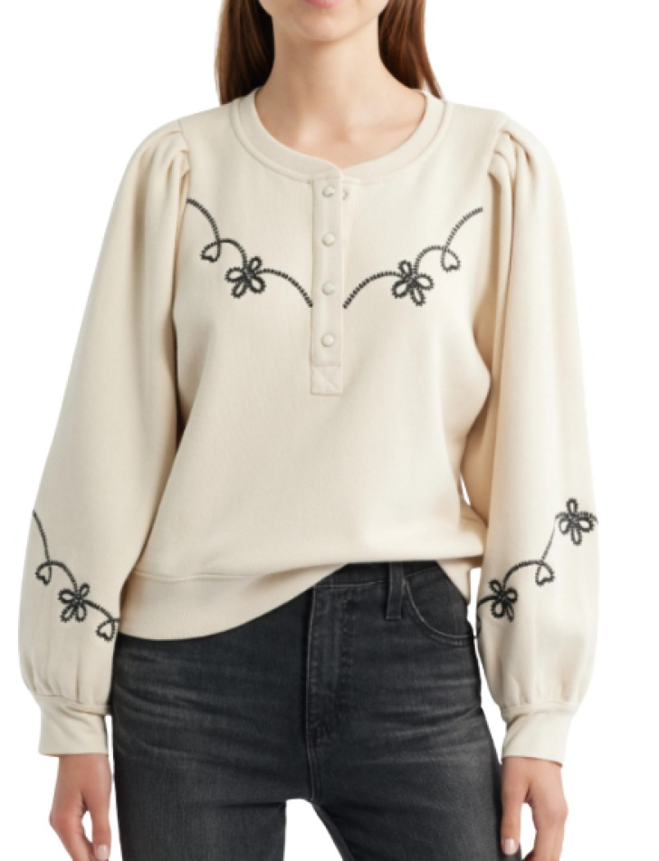 Rails Hanne Puff Shoulder Sweatshirt