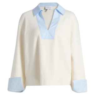 Tanya Taylor Whitney Contrast-Trimmed Cotton Top