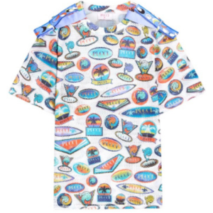 Pucci Printed Mesh Top