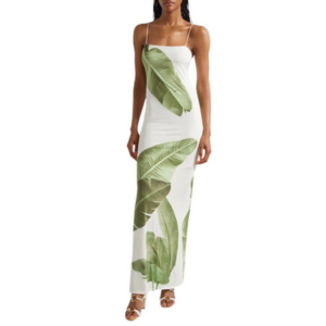 Alice + Olivia Palm Print Maxi Dress