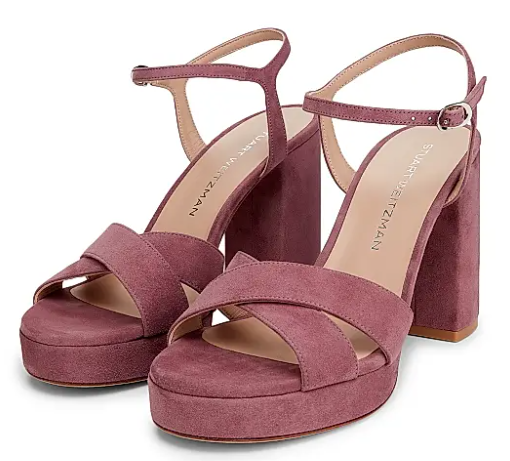 Stuart Weitzman Dayna 100MM Suede Platform Sandals