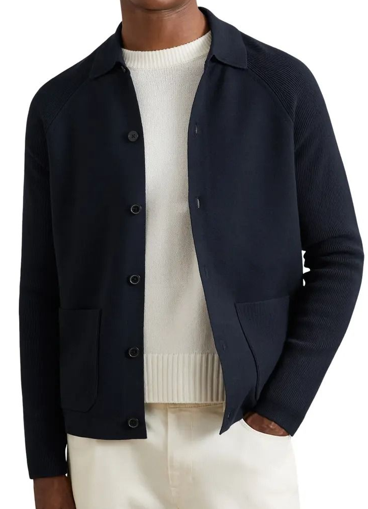 Reiss Fitzgerald Collared Full Button Cardigan