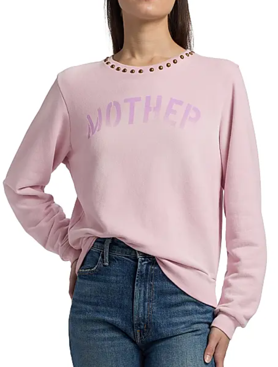 Mother The Camper Studded Logo Long-Sleeve T-Shirt