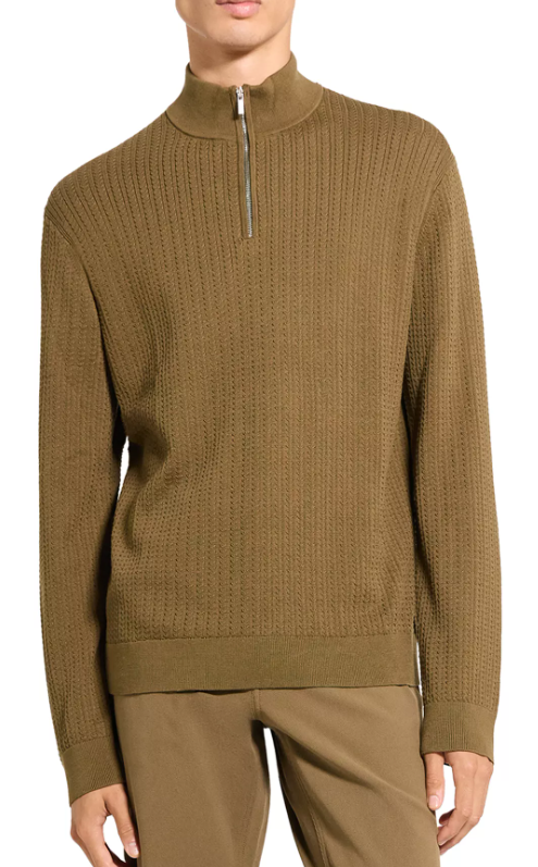 Theory Walton Quarter Zip Sweater