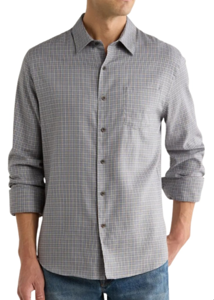Vince Genesse Plaid Button-Up Shirt