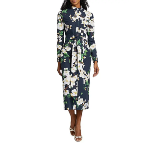 Oscar de la Renta Cherry Blossom Midi-Dress