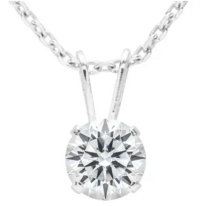 1/2 Ct Diamond Necklace In White Gold
