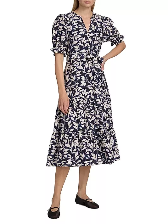 Rails Eliana Printed Tiered Midi-Dress