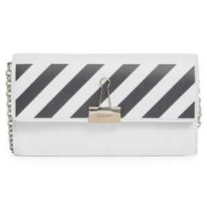 Off-White Binder Leather Wallet on a Chain