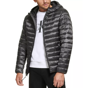 Calvin Klein Men's Hooded & Quilted Packable Jacket