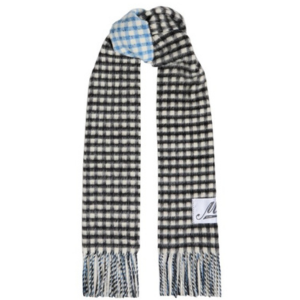 Marni Checked Wool-Blend Scarf