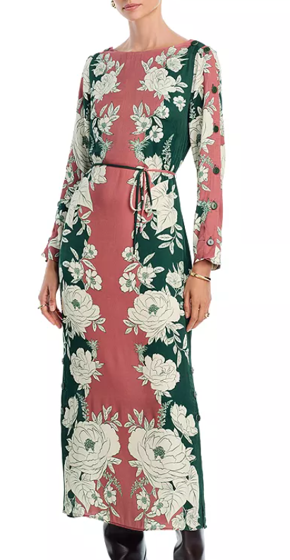 Farm Rio Pink Garden Midi Dress