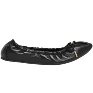 Ferragamo Joelle Leather Bow Ballet Flats