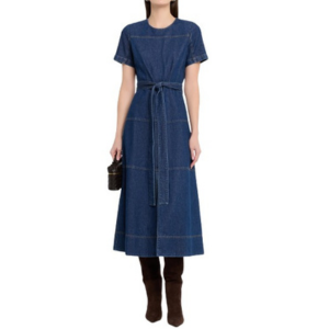 Tanya Taylor Ella Denim Midi Dress