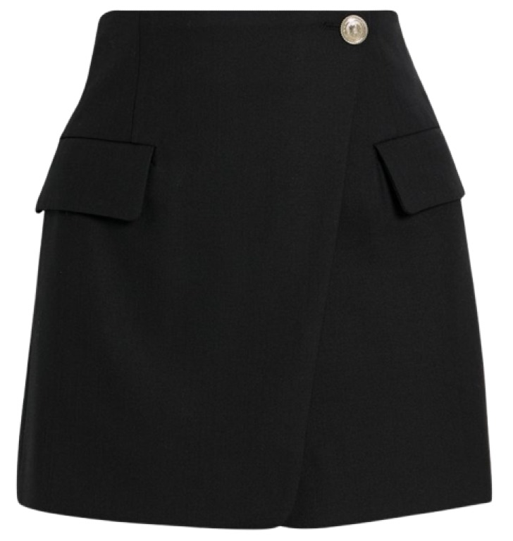 Maje Twill Mini Wrap Skirt