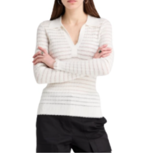 3.1 Phillip Lim Ribbed-Knit Polo Sweater