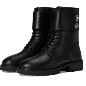 Tory Burch Leather Combat Turnlock Lug Boots