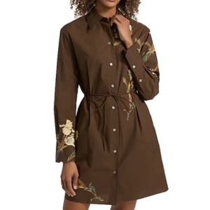Vince Iris Floral Mini Shirtdress
