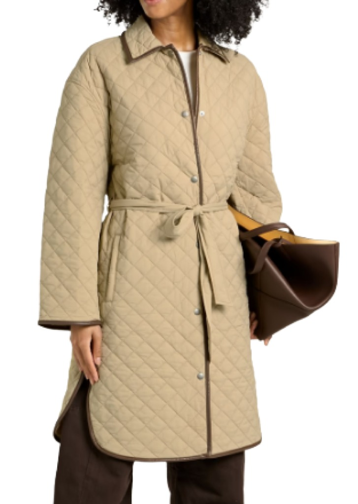 Rag & Bone Kelly Belted Quilted Shell Jacket