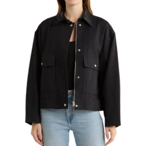 Rag & Bone Nessa Faux Leather Collar Coat