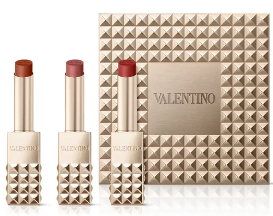 Valentino 3-Pack Buttery Matte Refillable Lipstick