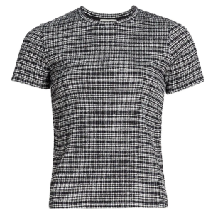 Vince Gingham Cotton-Blend Top