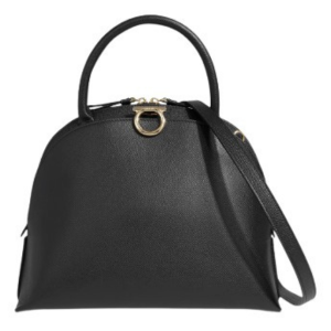 Ferragamo Gancini Textured Leather Tote