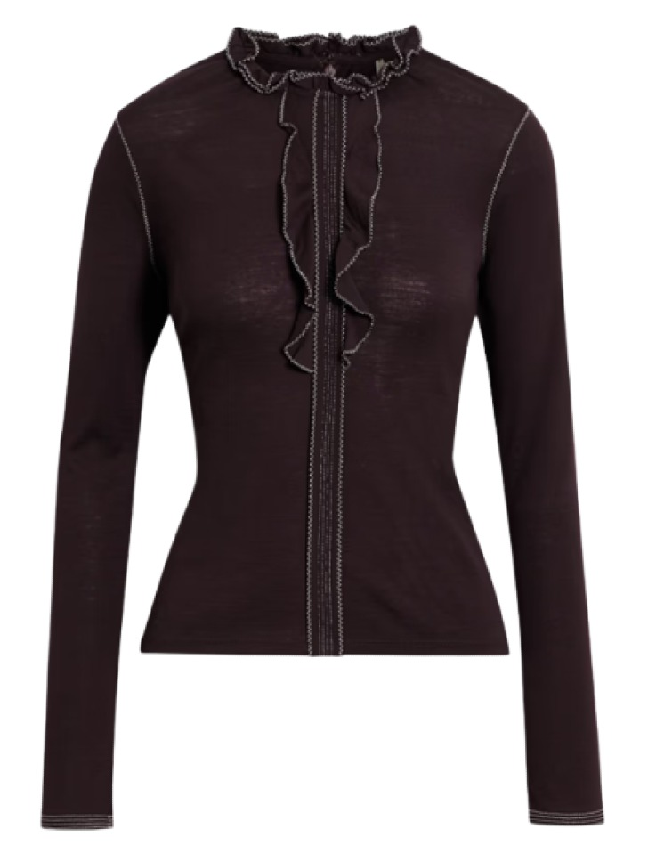 Ulla Johnson Asha Ruffled Wool Top