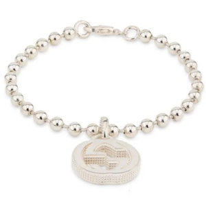 Gucci Sterling Silver Bracelet w/Pendant