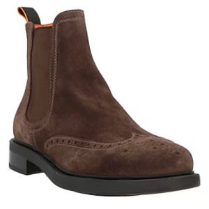Santoni Suede Chelsea Ankle Boots