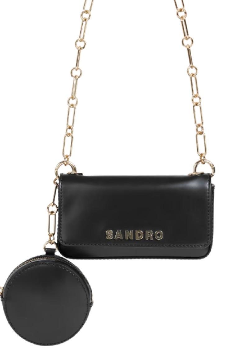 Sandro Leather Shoulder Bag