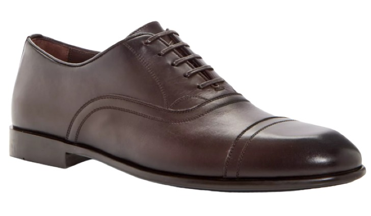 Ferragamo Men's Cortez Leather Cap Toe Oxfords