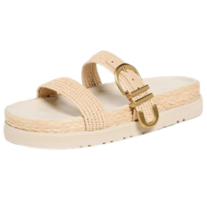 Simkhai Aida Raffia Sandals w/Buckle