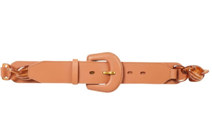Zimmermann Chain-Embellished Leather Belt