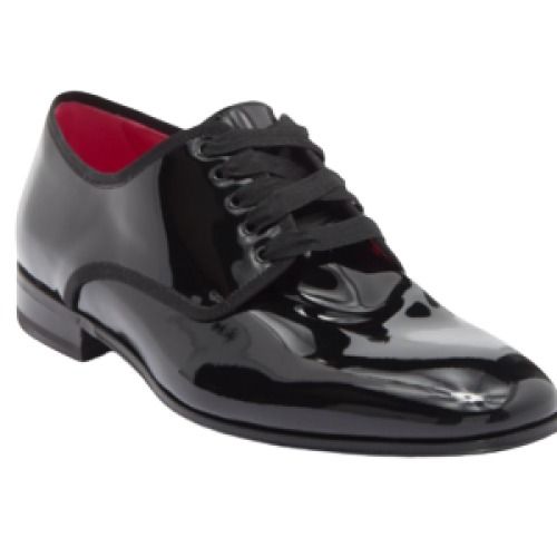 Ferragamo Men's Glossy Leather Derby Shoes