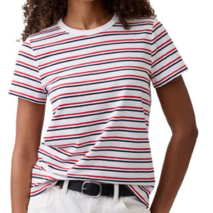 Gap Women's Striped Crewneck Short Sleeve Jersey T-Shirt