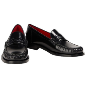 Ferragamo Embossed Glossed-Leather Loafers