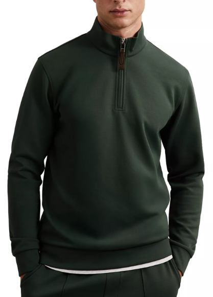 Reiss Newland Long Sleeve Interlock Zip Through Overshirt