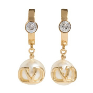 Valentino Garavani Gold Faux Pearl Earrings