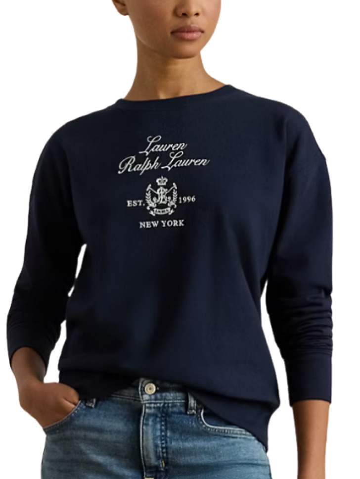 Ralph Lauren Embroidered-Crest Fleece Pullover