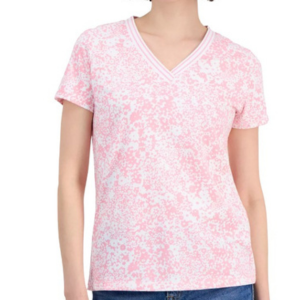 Nautica Women's Floral V-Neck T-Shirt