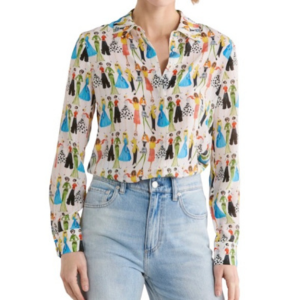Alice + Olivia Silk Button Up Shirt