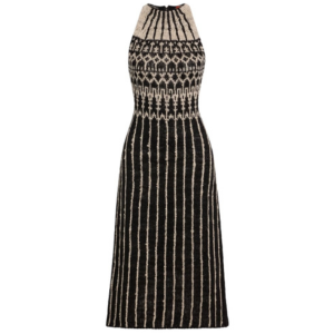 Altuzarra Cole Fair Isle Linen-Blend Midi Dress