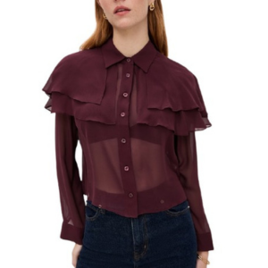 Frame Silk Cape Blouse