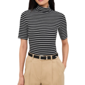 Rag & Bone Ribbed Stripe Turtleneck Tee