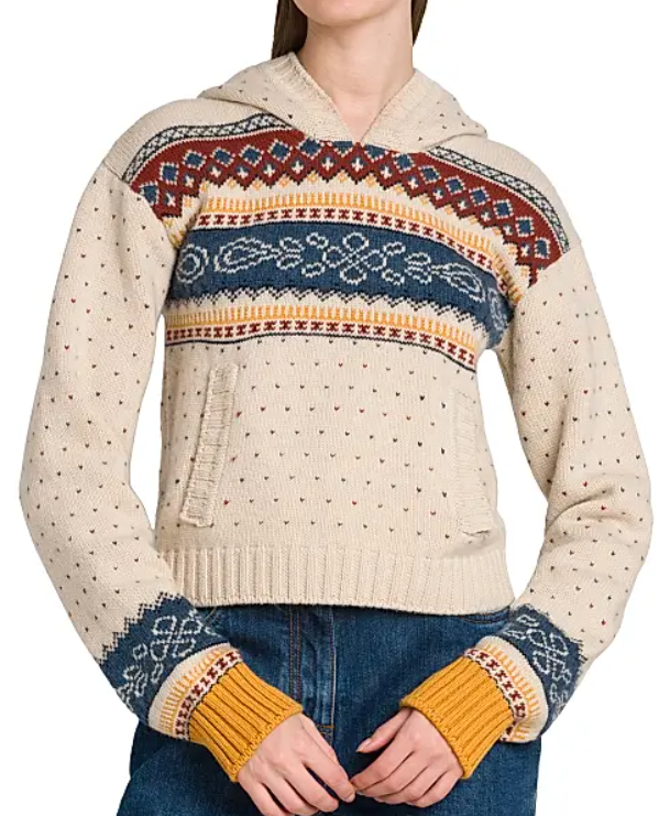 Etro Fair Isle-Style Wool Hoodie