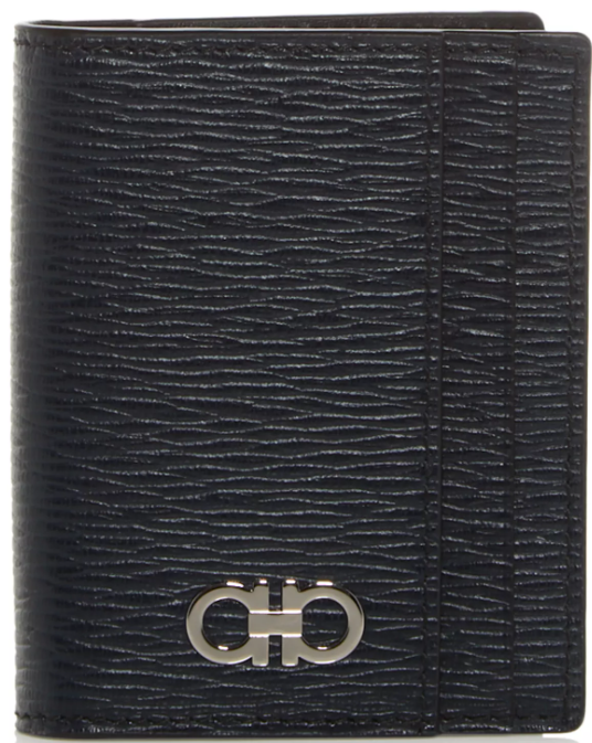 Ferragamo Gancini Leather Bifold Card Case