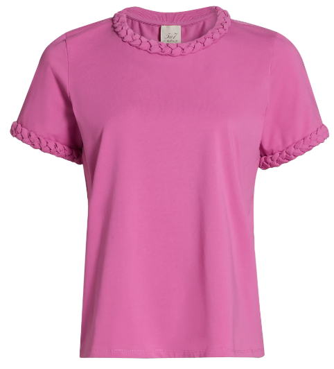 Cinq à Sept Braided Cotton Pullover Tee