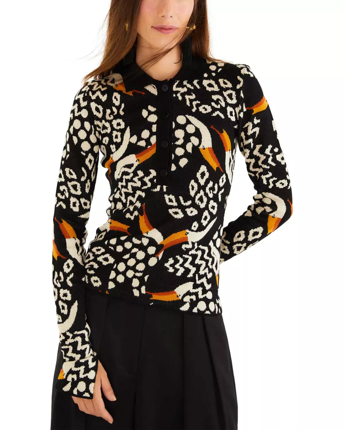 Farm Rio Tucanissimo Polo Sweater